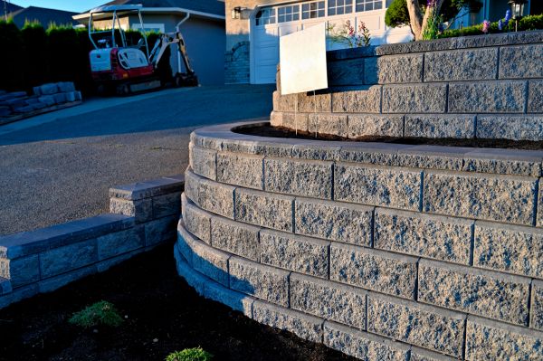 Stone Retaining Wall Repair in Canton